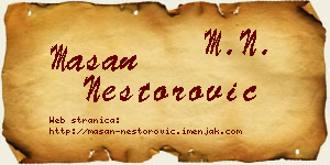Mašan Nestorović vizit kartica